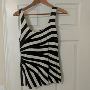 Beautiful layered black and white tank top